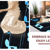 Ultra Soft Area Rug, Non Slip, Stain Resistant, Washable Area Rugs for Living Room, Bedroom, Eclectic Artistic Note Arrangement(Black)