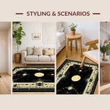 Contemporary Ethereal Patterned Runner(Black)