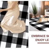 Cozy Earthy Tones Checkered Design(Black)