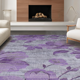 Ultra Soft Area Rug, Non Slip, Stain Resistant, Washable Area Rugs for Living Room, Bedroom, Artistic Lattice Pattern Exploration(Purple)