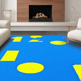 Interactive Multicolored Shape Composition(Blue)