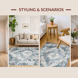 Elegant Monochrome Medallion Style(Blue)