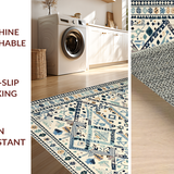 Ultra Soft Area Rug, Non Slip, Stain Resistant, Washable Area Rugs for Living Room, Bedroom, Contemporary Light Gray Aesthetic(White)