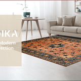 Ultra Soft Area Rug, Non Slip, Stain Resistant, Washable Area Rugs for Living Room, Bedroom, Charming Primitive Star Design(Red)