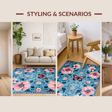 Vibrant Butterfly Floral Motif(Blue)