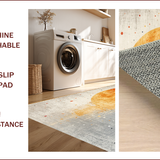 Ultra Soft Area Rug, Non Slip, Stain Resistant, Washable Area Rugs for Living Room, Bedroom, Boho Moon Phase Witch(Orange)