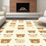 Ultra Soft Area Rug, Non Slip, Stain Resistant, Washable Area Rugs for Living Room, Bedroom, Playful Abstract Animal Pattern(Beige)