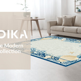 Ultra Soft Area Rug, Non Slip, Stain Resistant, Washable Area Rugs for Living Room, Bedroom, Oceanic Coral Reef Aesthetic(Beige)