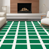 Ultra Soft Area Rug, Non Slip, Stain Resistant, Washable Area Rugs for Living Room, Bedroom, Modern Abstract Checker Motif(Green)