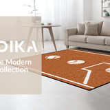 Ultra Soft Area Rug, Non Slip, Stain Resistant, Washable Area Rugs for Living Room, Bedroom, Unique Rustic Baseball Fusion(Brown)