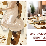 Ultra Soft Area Rug, Non Slip, Stain Resistant, Washable Area Rugs for Living Room, Bedroom, Whimsical Playful Animal Themed Decor(Beige)