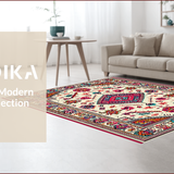 Ultra Soft Area Rug, Non Slip, Stain Resistant, Washable Area Rugs for Living Room, Bedroom, Non Slip Colorful Kitchen Area Rug for Families(White)