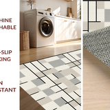 Ultra Soft Area Rug, Non Slip, Stain Resistant, Washable Area Rugs for Living Room, Bedroom, Elegant Abstract Neutral Pattern(Ivory)