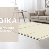Ultra Soft Area Rug, Non Slip, Stain Resistant, Washable Area Rugs for Living Room, Bedroom, Serene Modern Circular Comfort(Beige)