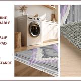 Ultra Soft Area Rug, Non Slip, Stain Resistant, Washable Area Rugs for Living Room, Bedroom, Charming Pastel Geometric Inspiration(Gray)