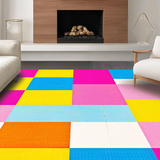 Ultra Soft Area Rug, Non Slip, Stain Resistant, Washable Area Rugs for Living Room, Bedroom, Joyful Brightly Colored Learning Canvas(Yellow)
