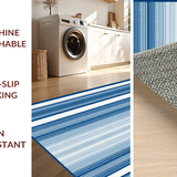 Ultra Soft Area Rug, Non Slip, Stain Resistant, Washable Area Rugs for Living Room, Bedroom, Elegant Bow-Tied Carpet(Blue)