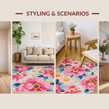 Bright Eclectic Floral Artwork(Pink)