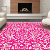 Ultra Soft Area Rug, Non Slip, Stain Resistant, Washable Area Rugs for Living Room, Bedroom, Playful Fluffy Wave Pattern(Pink)