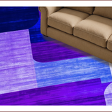 Ultra Soft Area Rug, Non Slip, Stain Resistant, Washable Area Rugs for Living Room, Bedroom, Modern Geometric Trellis Aesthetic(Purple)