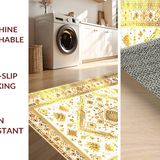 Ultra Soft Area Rug, Non Slip, Stain Resistant, Washable Area Rugs for Living Room, Bedroom, Artistic Lattice Composition(White)