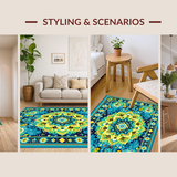 Eclectic Colorful Tiled Motif(Blue)