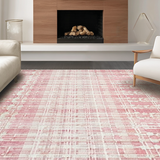 Ultra Soft Area Rug, Non Slip, Stain Resistant, Washable Area Rugs for Living Room, Bedroom, Luxape Aesthetic Pink White Bow Knot Design Rug(Pink)