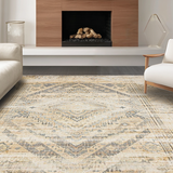 Transitional Abstract Vintage Elements(Beige)