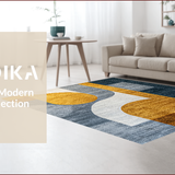 Ultra Soft Area Rug, Non Slip, Stain Resistant, Washable Area Rugs for Living Room, Bedroom, Contemporary Grey Gold Minimalist Easy Care Area Rug(Gold)