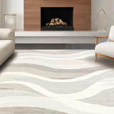 Elegant Cream Geometric Waves(Beige)
