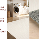 Ultra Soft Area Rug, Non Slip, Stain Resistant, Washable Area Rugs for Living Room, Bedroom, Unique Creamy Patterned Appeal(Ivory)