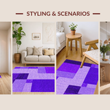 Ultra Soft Area Rug, Non Slip, Stain Resistant, Washable Area Rugs for Living Room, Bedroom, Vibrant Soft Furry Home Accent(Purple)
