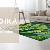 Ultra Soft Area Rug, Non Slip, Stain Resistant, Washable Area Rugs for Living Room, Bedroom, Rustic Textured Nature Theme(Green)