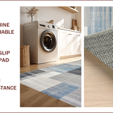 Ultra Soft Area Rug, Non Slip, Stain Resistant, Washable Area Rugs for Living Room, Bedroom, Stylish Modern Patchwork Composition(Gray)