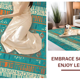 Ultra Soft Area Rug, Non Slip, Stain Resistant, Washable Area Rugs for Living Room, Bedroom, Abstract Lattice Design Aesthetic(Blue)