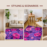 Ultra Soft Area Rug, Non Slip, Stain Resistant, Washable Area Rugs for Living Room, Bedroom, Vivid Plush Cozy Decor Style(Purple)
