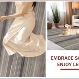 Ultra Soft Area Rug, Non Slip, Stain Resistant, Washable Area Rugs for Living Room, Bedroom, Stylish Modern Tiled Pattern(Gray)