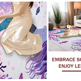 Ultra Soft Area Rug, Non Slip, Stain Resistant, Washable Area Rugs for Living Room, Bedroom, Serene Aquatic Gradient Composition(Purple)