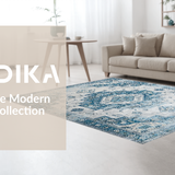 Chic Distressed Tiled Design(Blue)