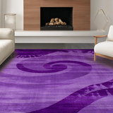 Ultra Soft Area Rug, Non Slip, Stain Resistant, Washable Area Rugs for Living Room, Bedroom, Trendy Fuzzy Ombre Style(Purple)