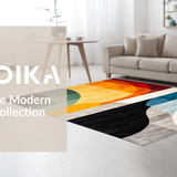 Ultra Soft Area Rug, Non Slip, Stain Resistant, Washable Area Rugs for Living Room, Bedroom, Contemporary Linear Layered Aesthetics(Yellow)