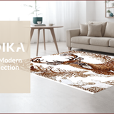 Ultra Soft Area Rug, Non Slip, Stain Resistant, Washable Area Rugs for Living Room, Bedroom, Non-Slip Animal Print Playroom Carpet(Brown)