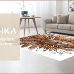 Ultra Soft Area Rug, Non Slip, Stain Resistant, Washable Area Rugs for Living Room, Bedroom, Multicolor Faux Fur Living Room Rug(Brown) - ODIKA