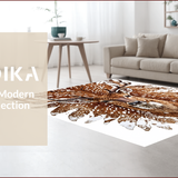 Ultra Soft Area Rug, Non Slip, Stain Resistant, Washable Area Rugs for Living Room, Bedroom, Multicolor Faux Fur Living Room Rug(Brown) - ODIKA