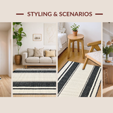 Artistic Coastal Striped Visual Appeal(Black)