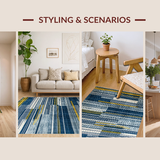 Chic Abstract Color Block Design(Blue)