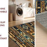 Ultra Soft Area Rug, Non Slip, Stain Resistant, Washable Area Rugs for Living Room, Bedroom, Artisan Crafted Rustic Patterned Weave(Brown)