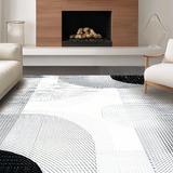Ultra Soft Area Rug, Non Slip, Stain Resistant, Washable Area Rugs for Living Room, Bedroom, Earthy Toned Animal Motif(Black)