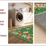 Ultra Soft Area Rug, Non Slip, Stain Resistant, Washable Area Rugs for Living Room, Bedroom, Faded Green Boho Bedroom Area Rug(Green)