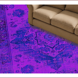 Chic Distressed Geometric Layout(Purple)